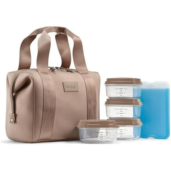 Insulated Lunch Bag for Women Large Neoprene Work Tote with Containers and Ice P - Picture 1 of 7